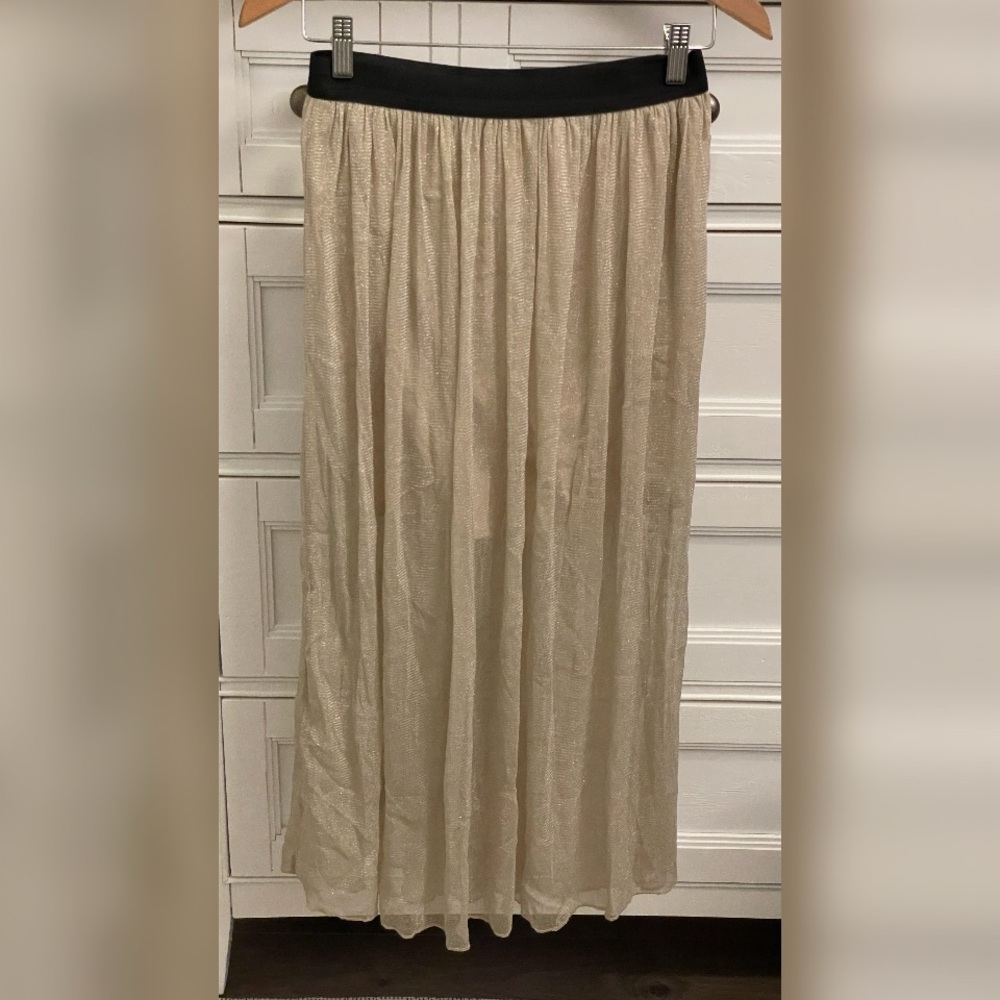 Jorge Elegant Cream Sparkly Skirt